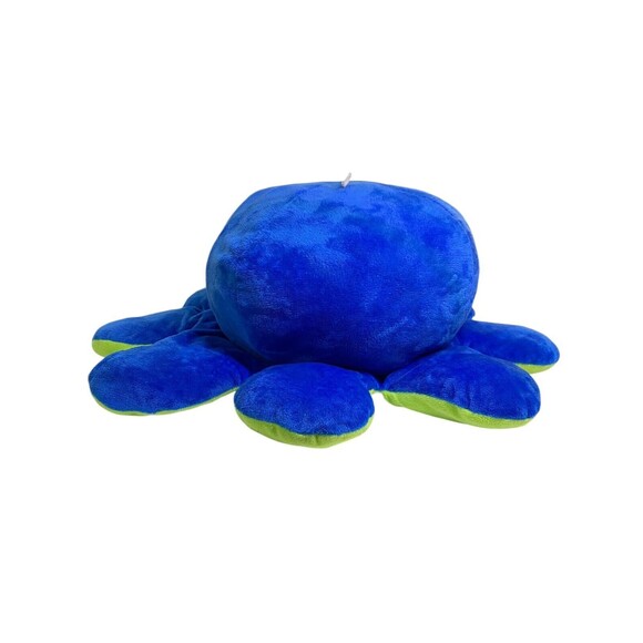 Goffa Octopus Plush Blue With Green 12” - Picture 6 of 10